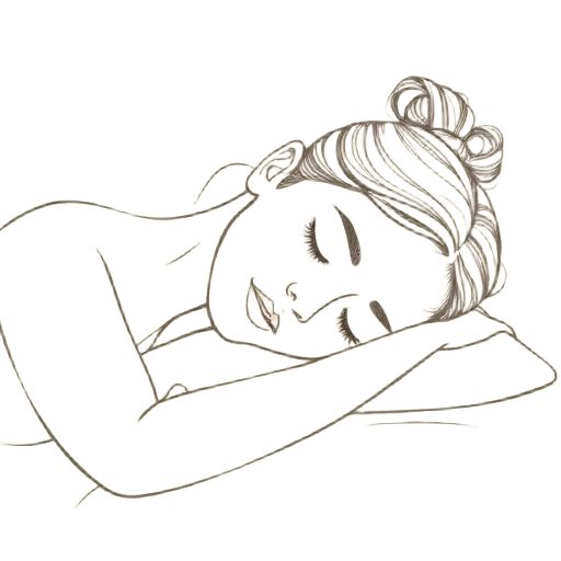 Relaxed woman illustration